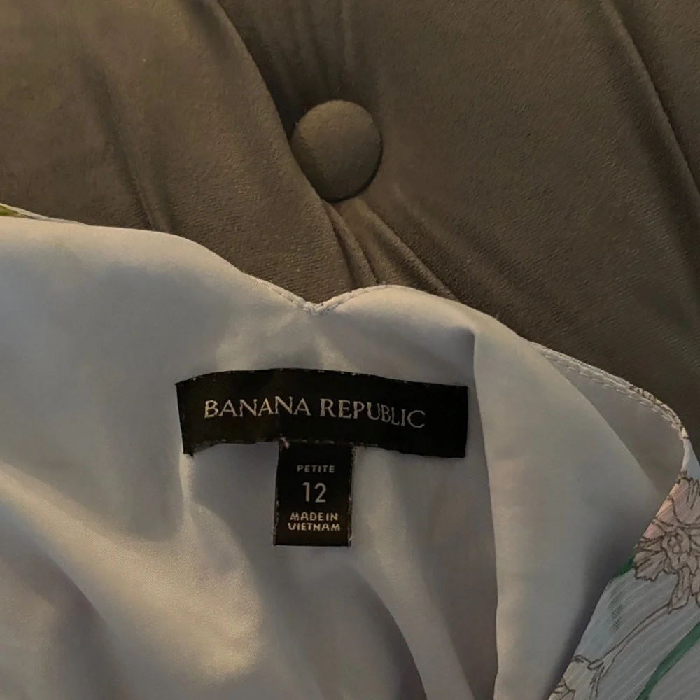 Banana Republic Blue Floral Midi Dress - Picture 5 of 5